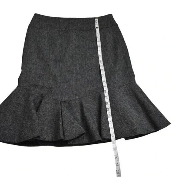 Tristan Wool Blend Trumpet Midi Skirt Gray Size 8 - Picture 9 of 11